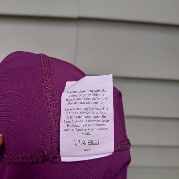 Avia 7/8 Purple Performance Leggings Fitness Flex-Tech Gym Yoga Workout - Picture 10 of 11